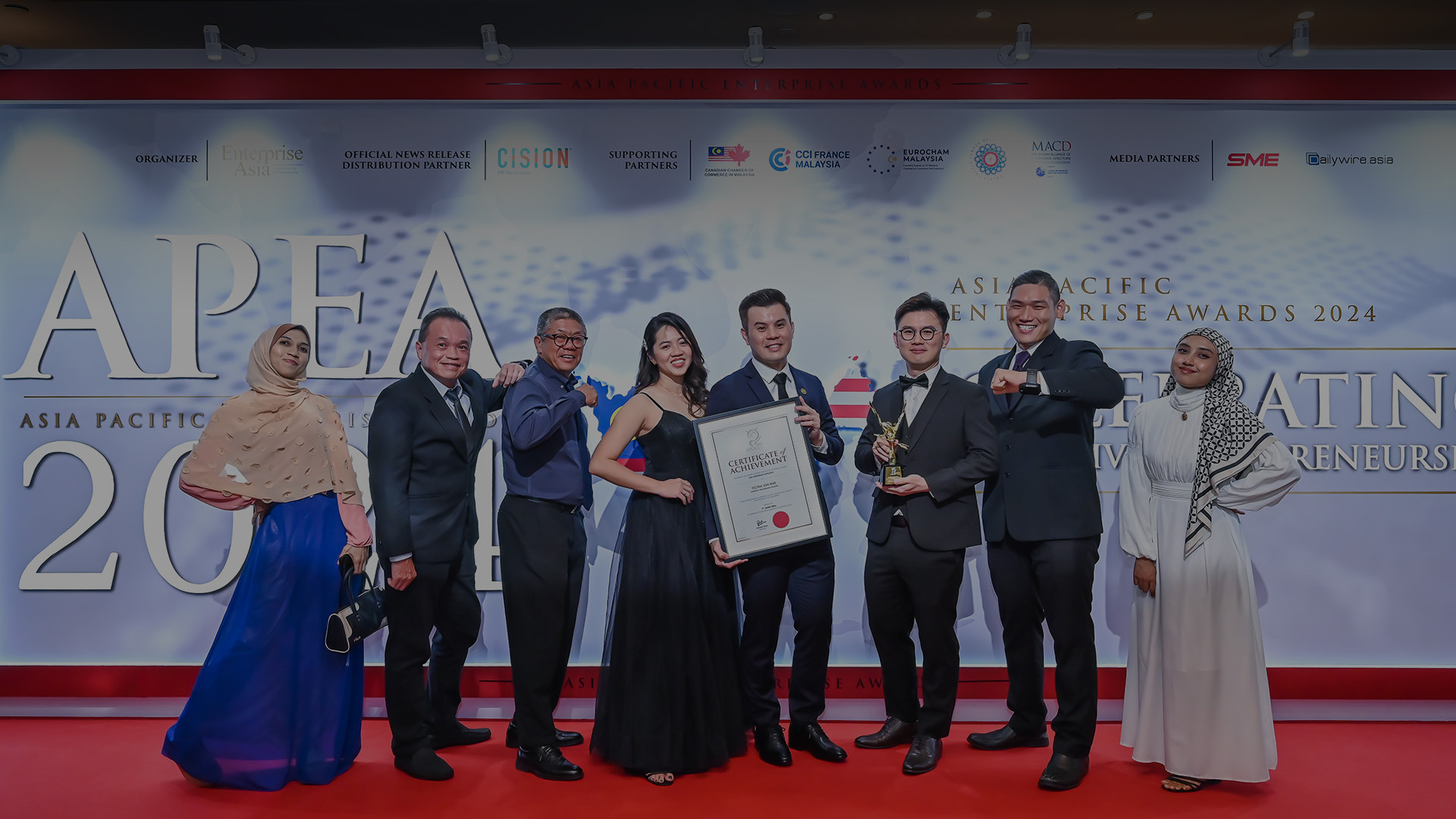 Shot on APEA 2024 Award stage